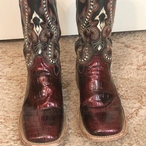 Women’s Cowgirl Boots Ferrini Red Patent Leather